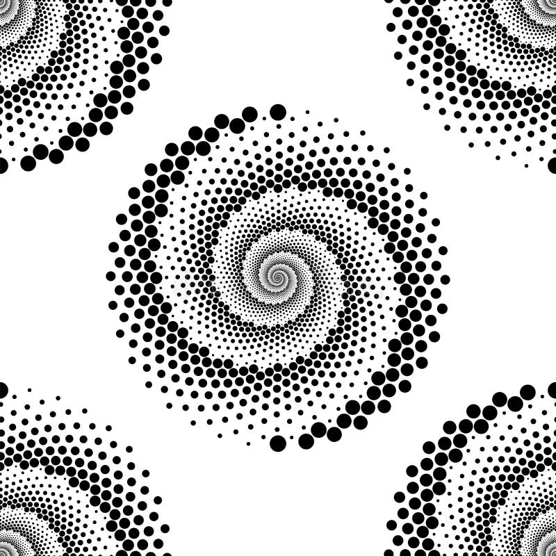 Design Seamless Spiral Dots Pattern Stock Vector - Illustration of ...