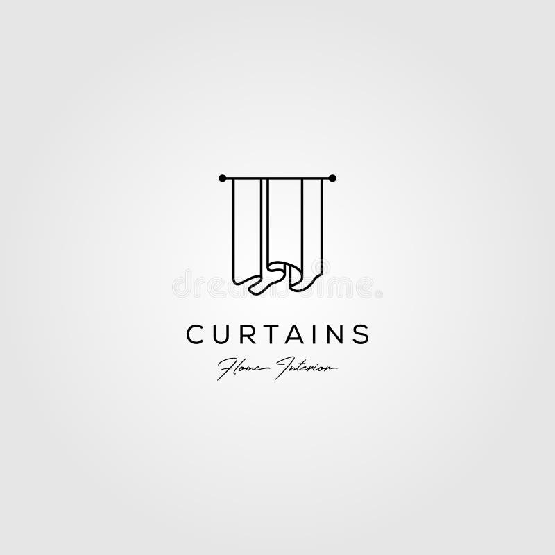 Design semplice per l'illustrazione vettoriale delle tende royalty illustrazione gratis