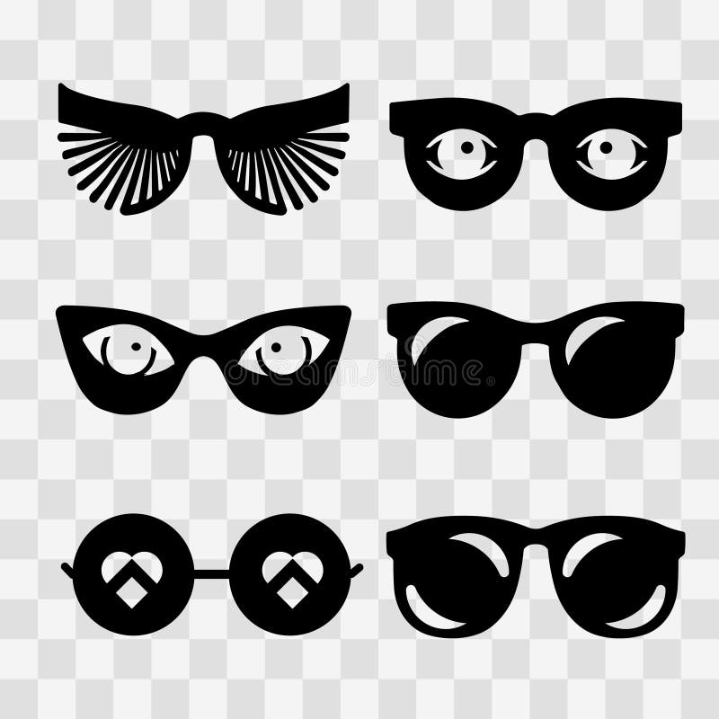 Design a Set of Vector Sunglass Icons Stock Vector Illustration of