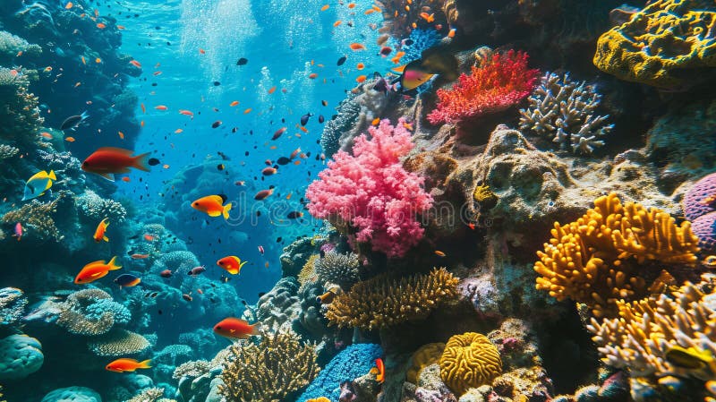 Tropical Coral Reef and Fish in the Red Sea, Egypt Stock Photo - Image ...