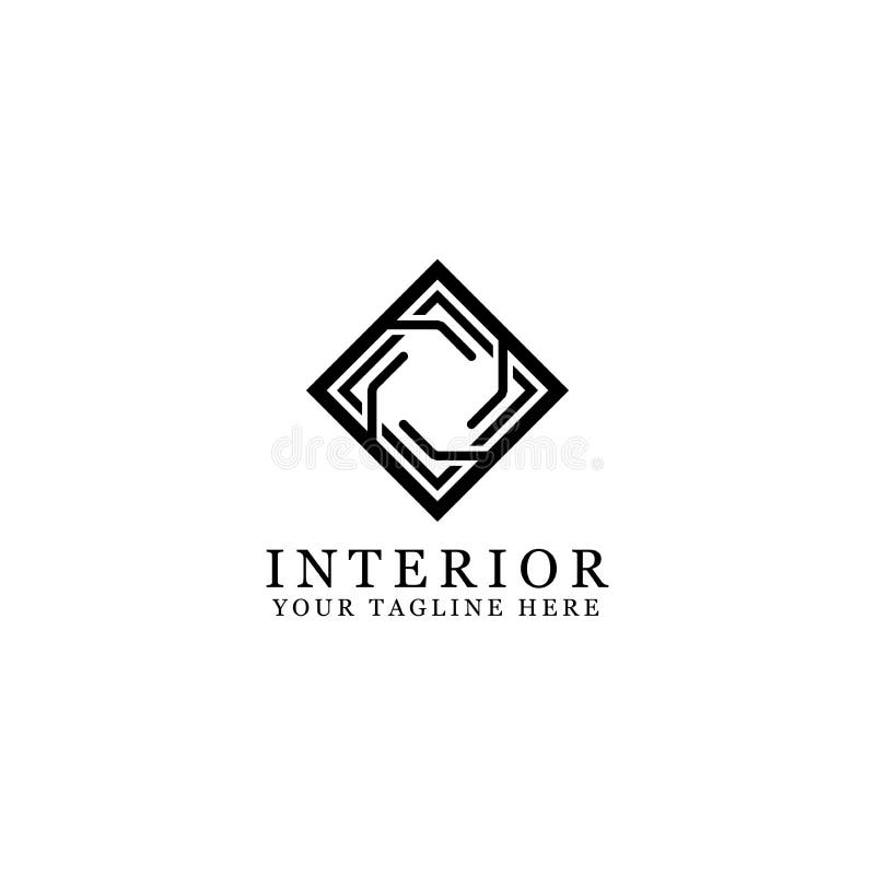 Design siglă interioară stock illustration