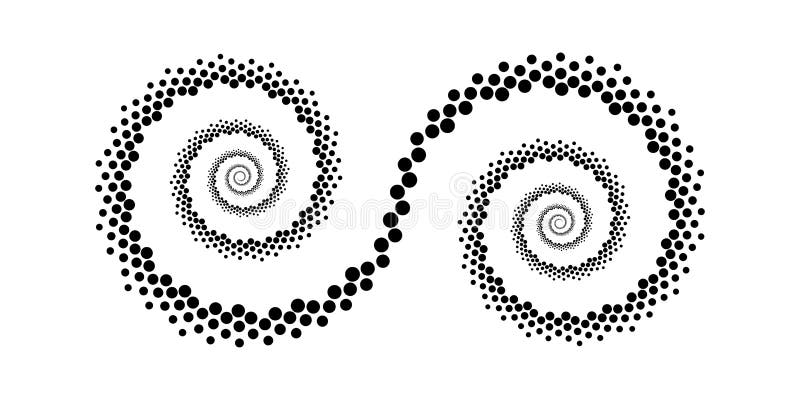 Design Spiral Dots Backdrop Stock Vector - Illustration of curve