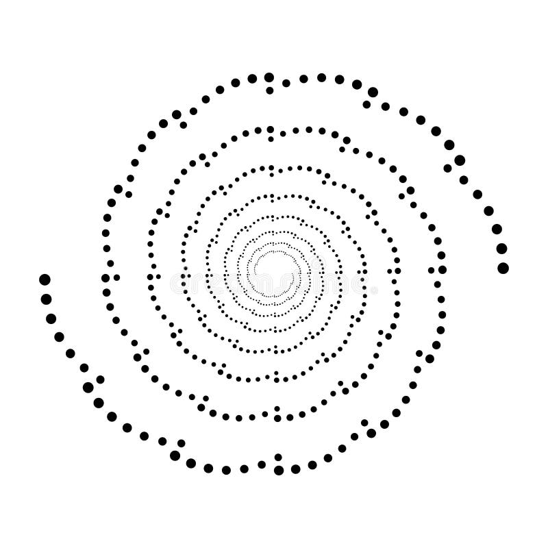 Design Spiral Dots Backdrop Stock Vector - Illustration of curve