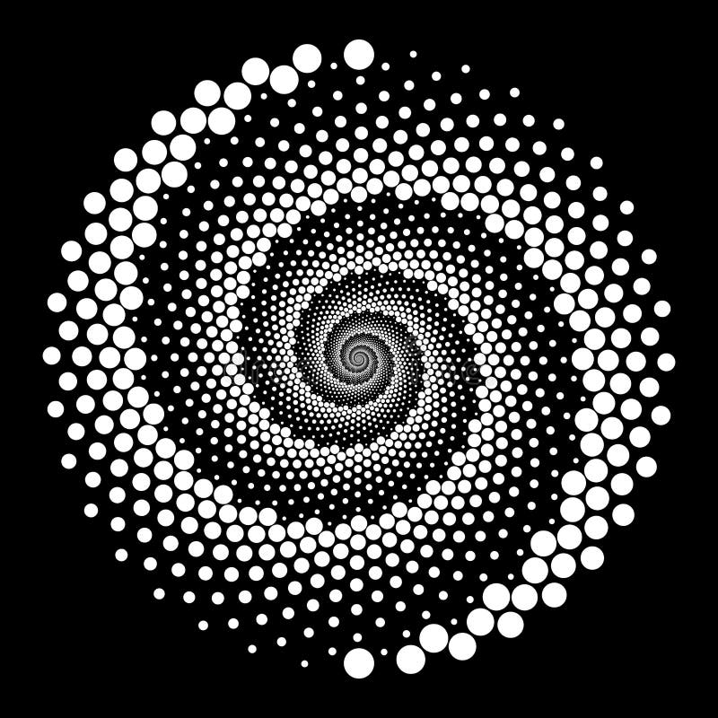 Design spiral dots backdrop royalty free illustration