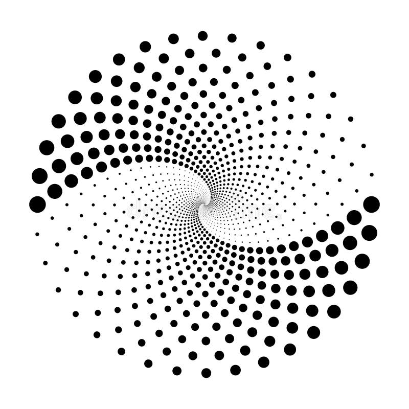 Design spiral dots backdrop stock illustration