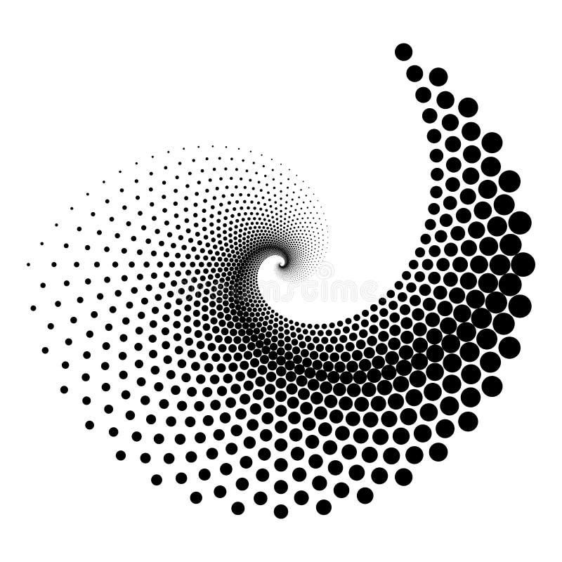 Design spiral dots element stock illustration