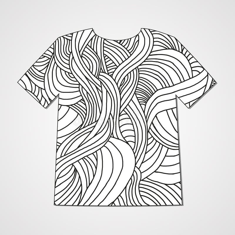Design T-shirt with Hand Drawn Doodle Pattern. Abstract Print. Stock ...