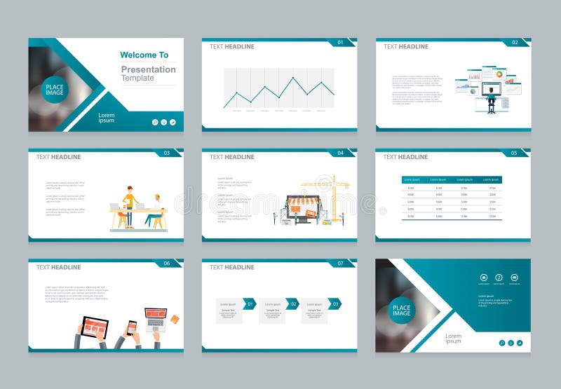 Design template for business presentation with infographic elements design