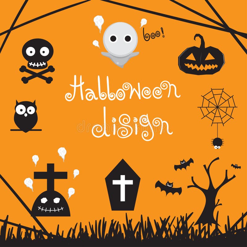 Design template halloween stock vector. Illustration of moon 70112374