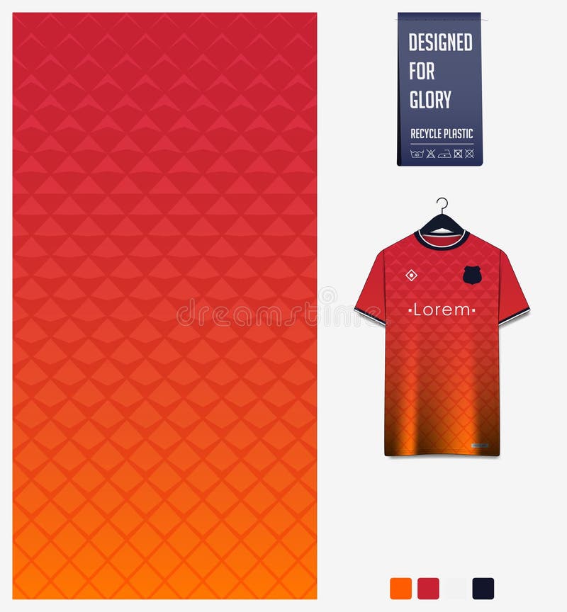 Design têxtil de tecido. modelo de geometria de gradiente laranja para o uniforme de baseball do kit de futebol jersey ou camisa d
