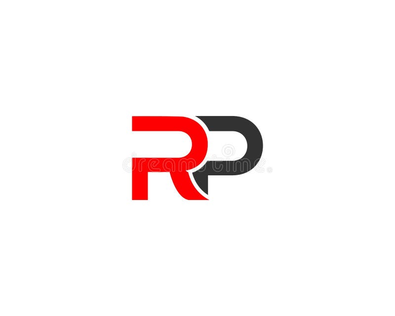 Design unic al pictogramei pentru siglă RP pentru scrisoare creativă stock illustration