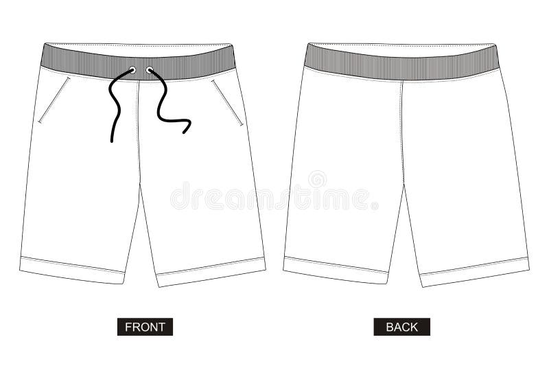 Premium Vector  Technical sketch sport shorts pants design