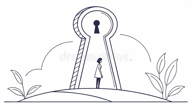 Design vettoriale vettoriale Vector di accesso e individuazione - Tastiera opportunità - Generative AI illustrazione di stock