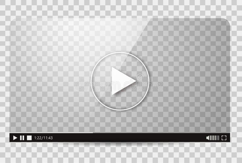 Design of the video player. Interface movie media play bar vector illustration