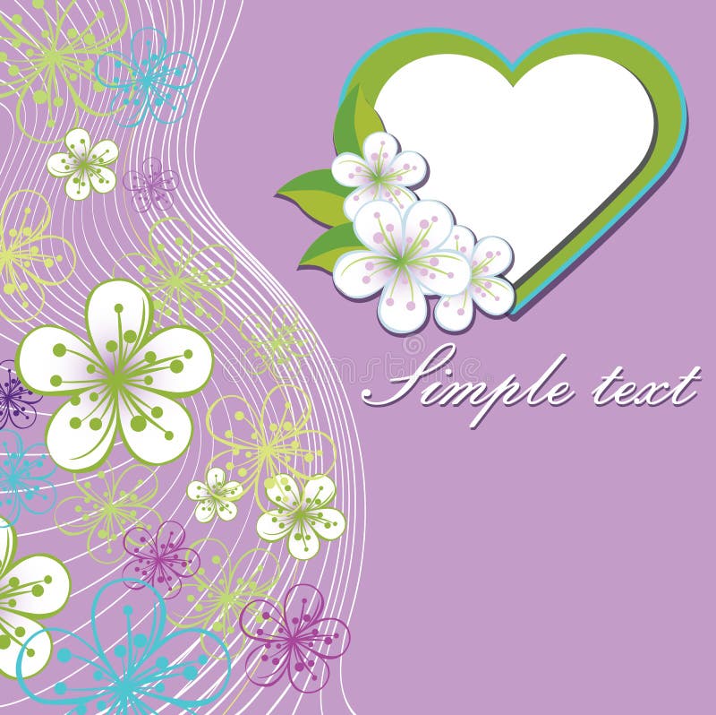 Design for wedding template.Spring flowers,line ba