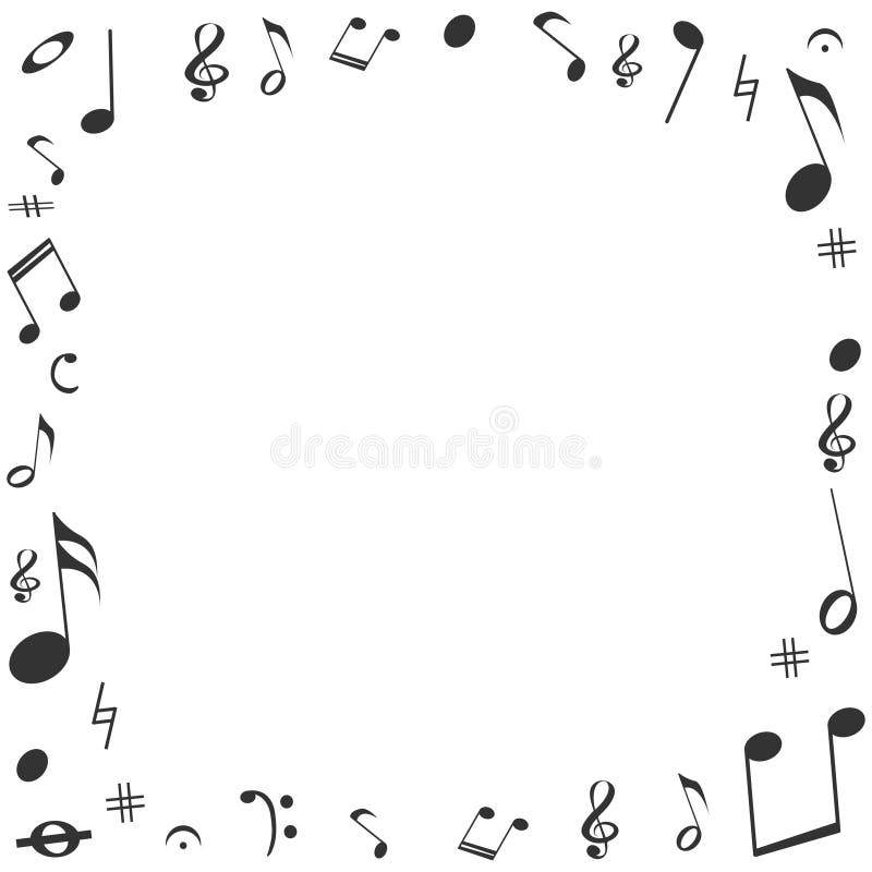 Design of White Background with Music Notes Stock Vector - Illustration