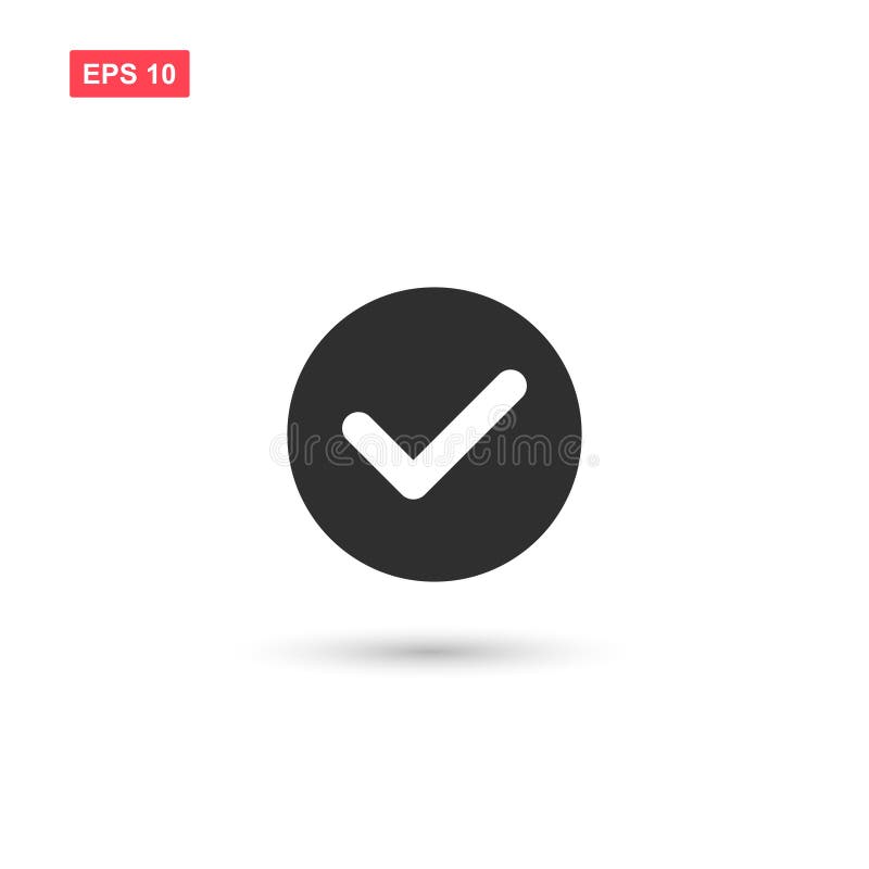 Designen för symbolen för kontrollcheckmarkvektorn isolerade stock illustrationer Designen för symbolen för kontrollcheckmarkvektorn isolerade stock illustrationer