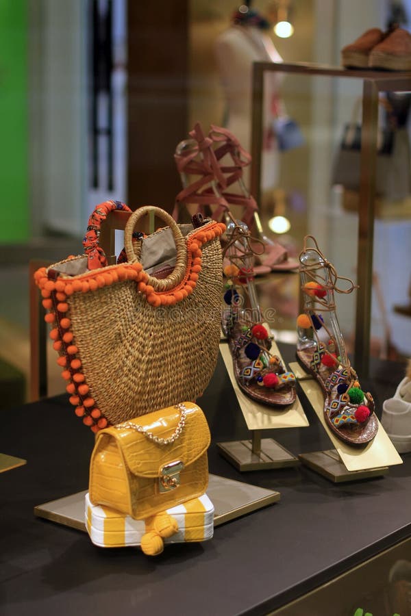 Designer Accessories in Store Window Editorial Photo Image of