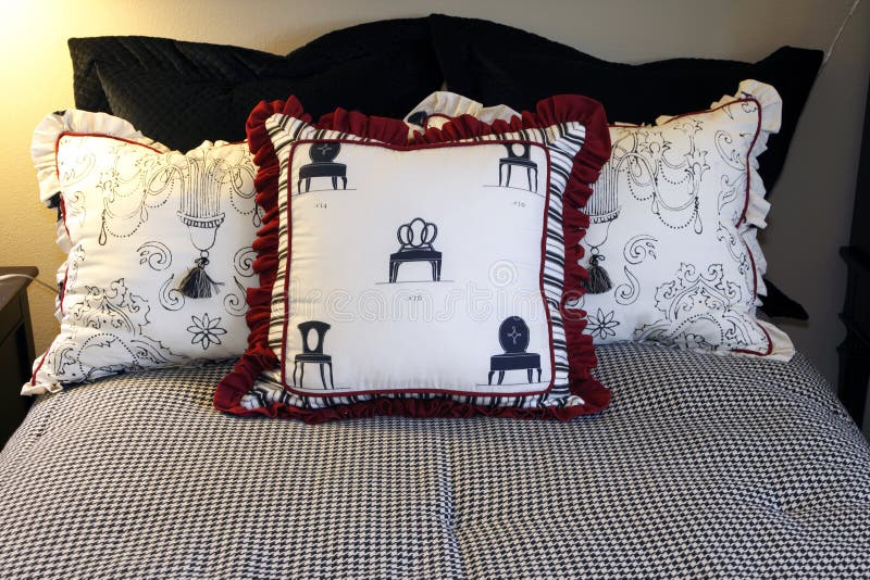 Designer decor pillows stock photo. Image of interior 15331900