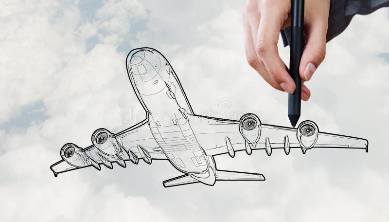 airplane drawing simple in the sky airplane drawing simple in the sky