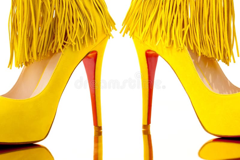 yellow designer pumps