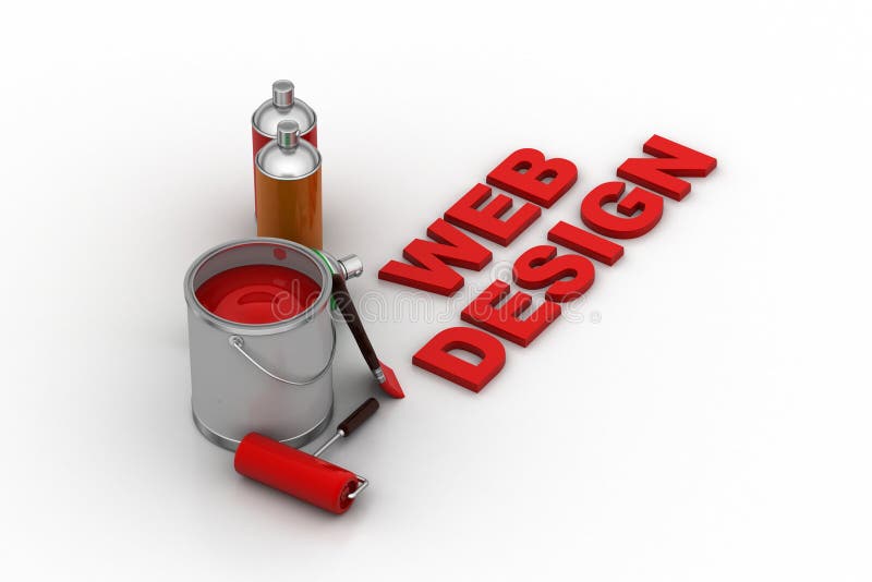 Designing concept with paint royalty free illustration