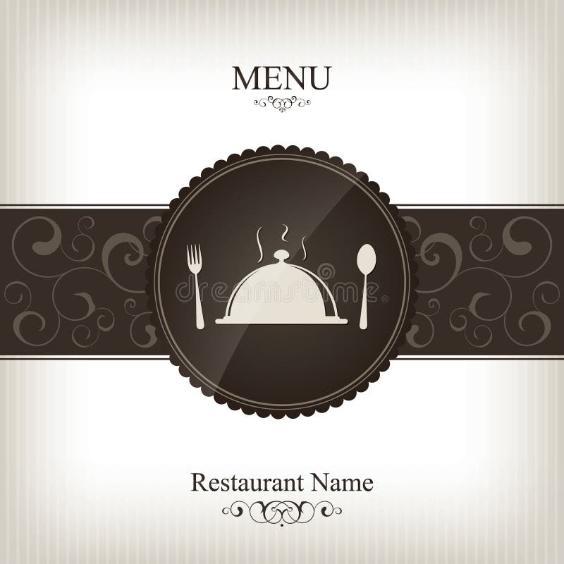 Designmenyrestaurang royaltyfri illustrationer