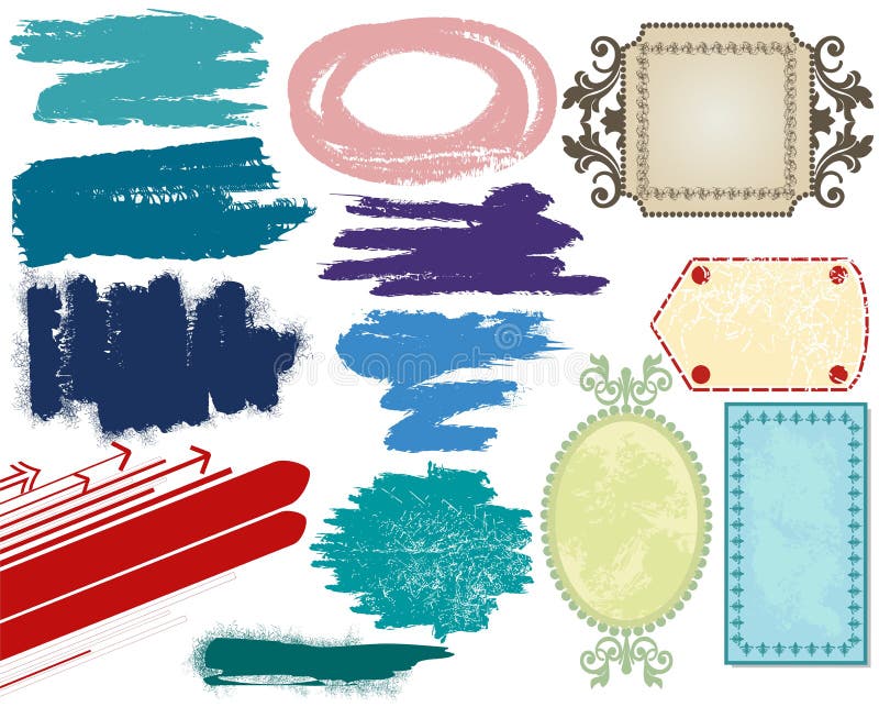 designramgrunge royaltyfri illustrationer designramgrunge royaltyfri illustrationer