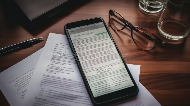 Concept de semnătură digitală online stock images