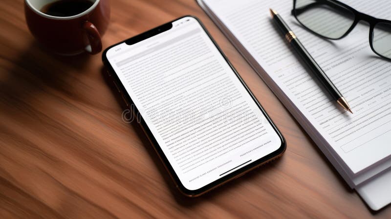 Concept de semnătură digitală online stock illustration