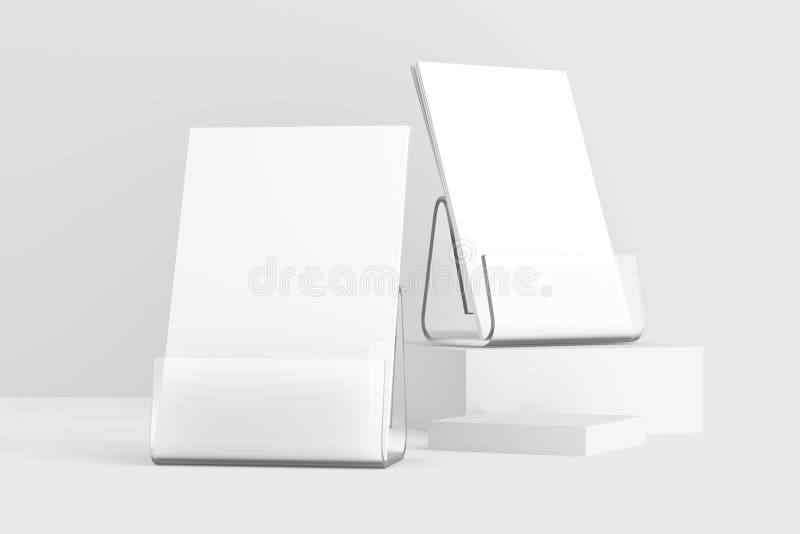 Desk Calendar With Transparent Plastic Stand 3d Rendered White