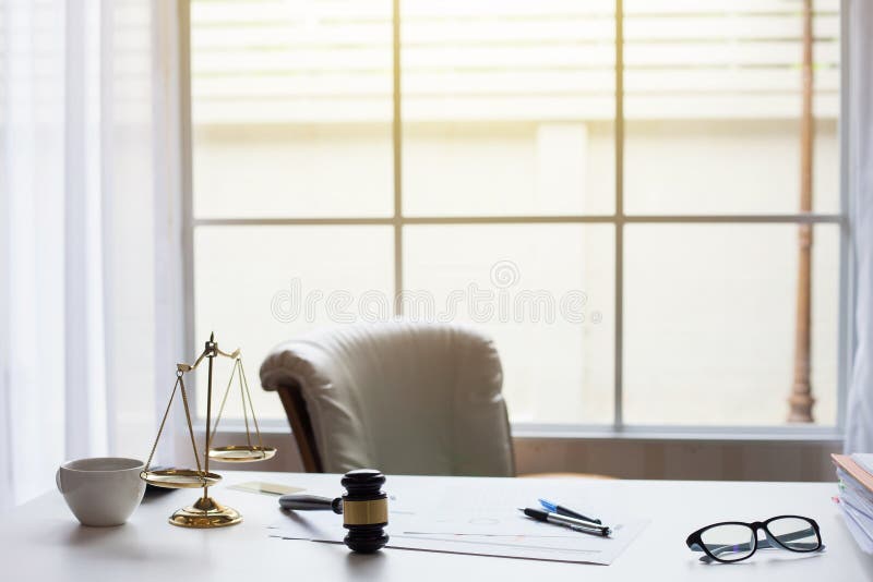The Desk for Lawyers in the Office Stock Image Image of business