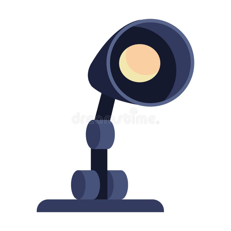 Desk Light Lamp Cartoon Isolated Stock Vector Illustration of shine