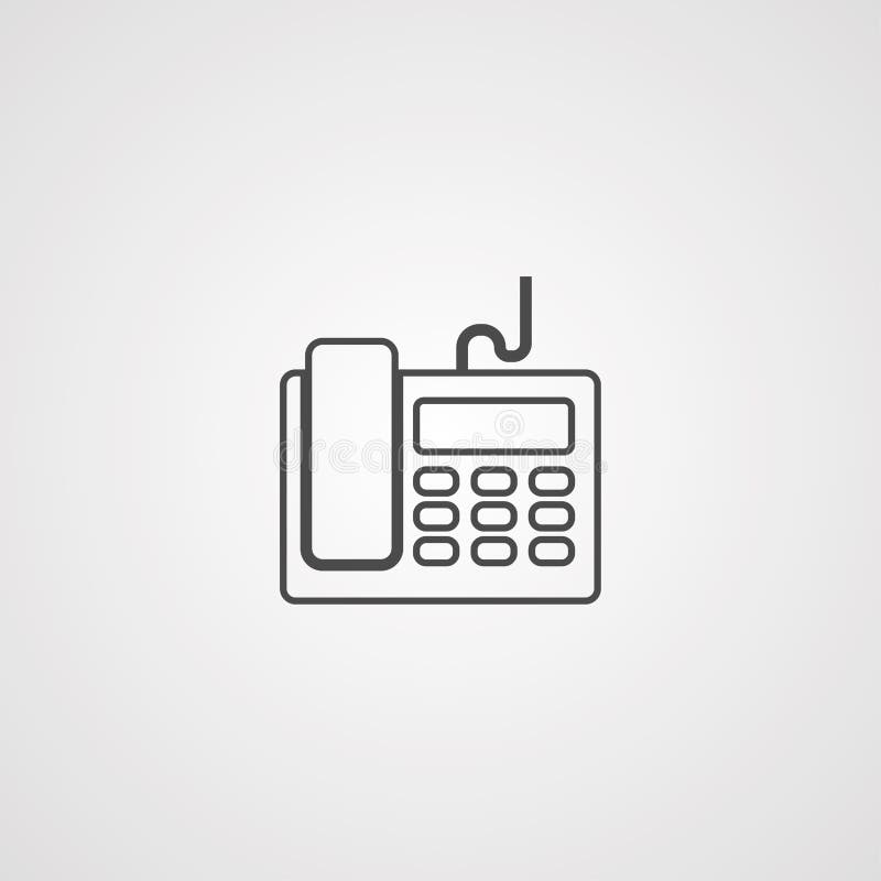 Desk phone vector icon sign symbol stock illustration