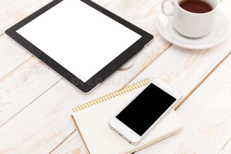 Desk Top with Office Supplies Stock Image Image of desktop, space