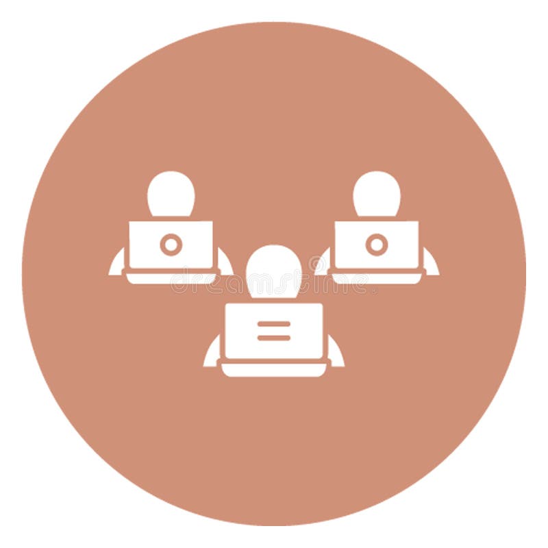 Desk worker, employee. Vector icon which can easily modify or edit royalty free illustration.