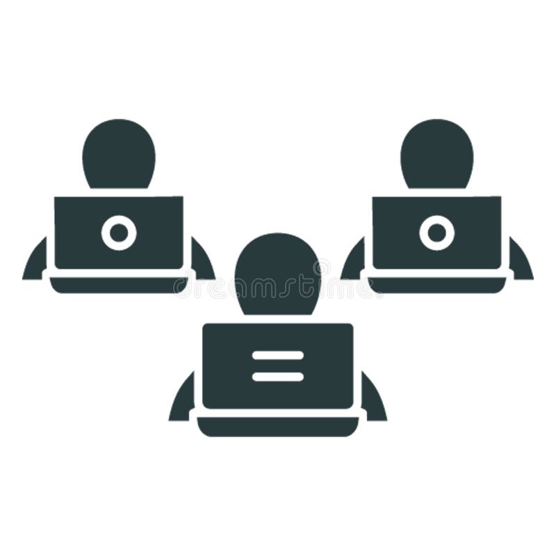 Desk worker, employee. . Vector icon which can easily modify or edit stock illustration