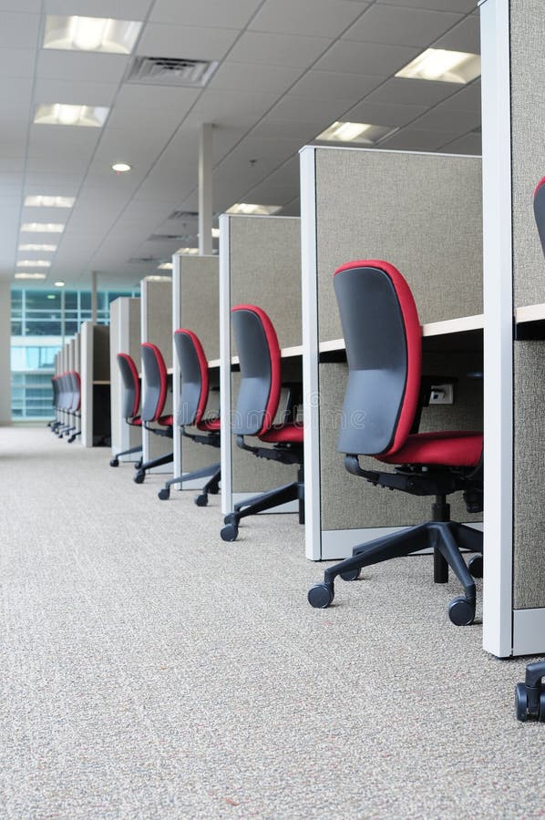 Desks in a row.