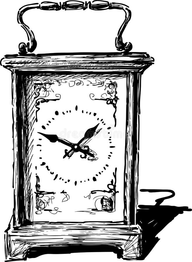 Desktop clock stock vector. Illustration of minute, table 35925881