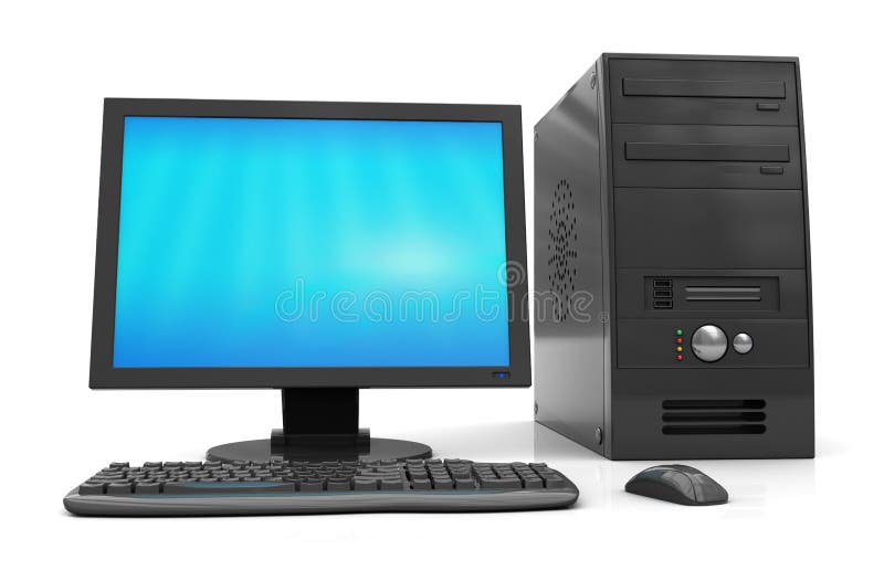 Desktop computer royalty free illustration