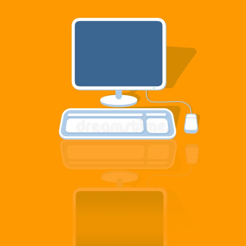 Desktop Computer vector illustration