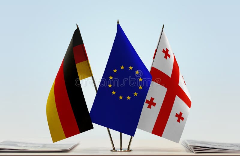 Flags of Germany European Union and Stock Image Image of