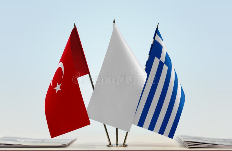 Flags of Turkey and Greece stock image. Image of flag 118991345