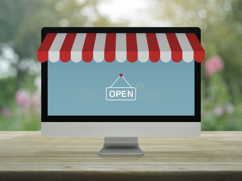 Business internet shop online concept.