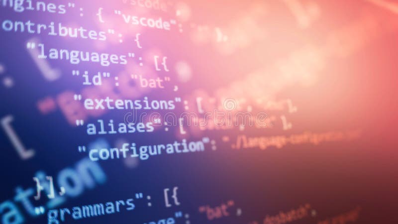 Desktop PC monitor photo. Javascript functions, variables, objects. Project managers work new idea. Future technology creation vector illustration