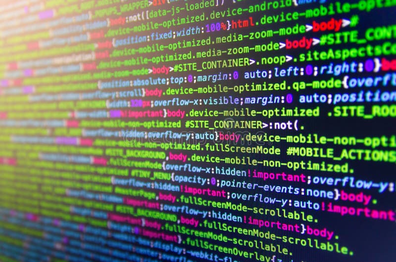 Desktop Source Code and Wallpaper by Computer Language with Coding and  Programming. Stock Image - Image of focus, desktop: 124935197