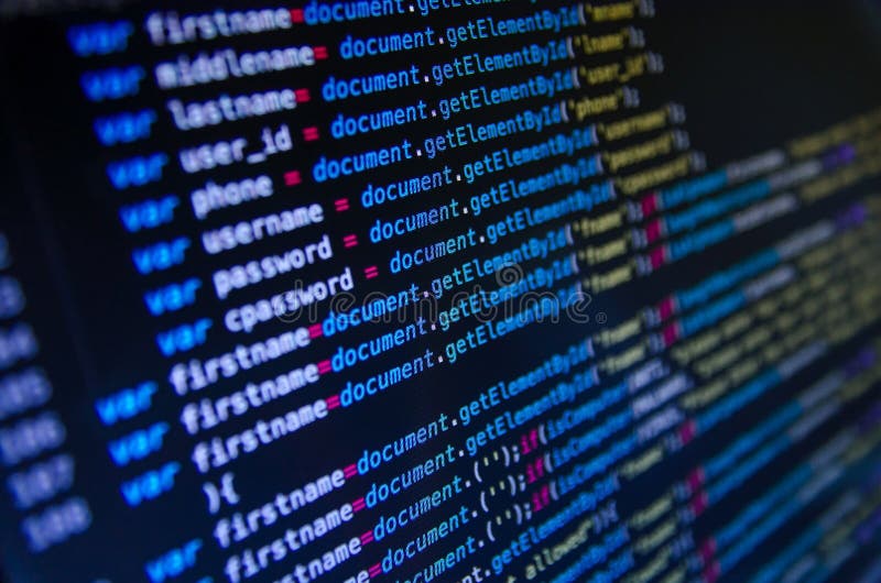 Desktop Source Code and Wallpaper by Computer Language with Coding and  Programming. Stock Image - Image of focus, desktop: 124935197