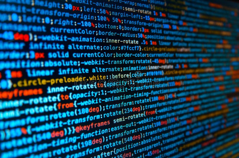 Desktop Source Code and Wallpaper by Computer Language with Coding and  Programming. Stock Photo - Image of blue, digital: 124935260