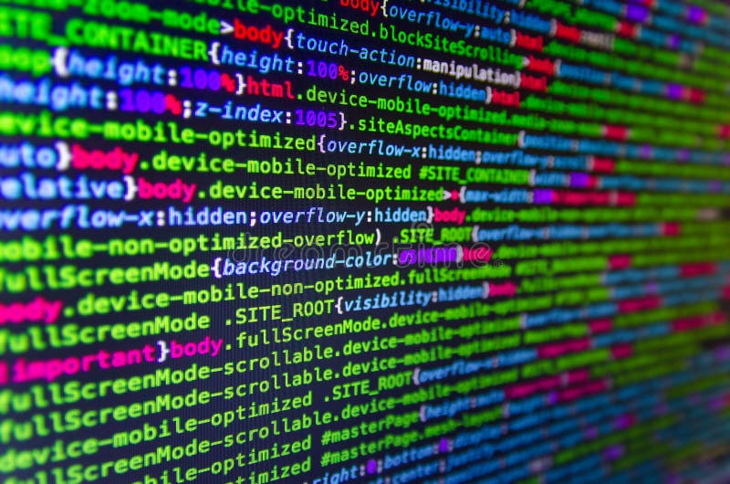 Desktop Source Code and Wallpaper by Computer Language with Coding and  Programming. Stock Photo - Image of background, pattern: 124706572