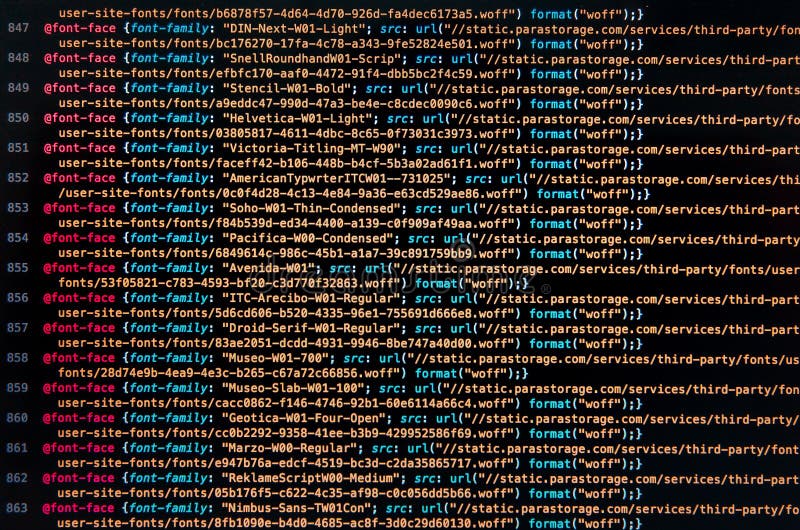 Desktop Source Code Technology Background Developer Stock Photo